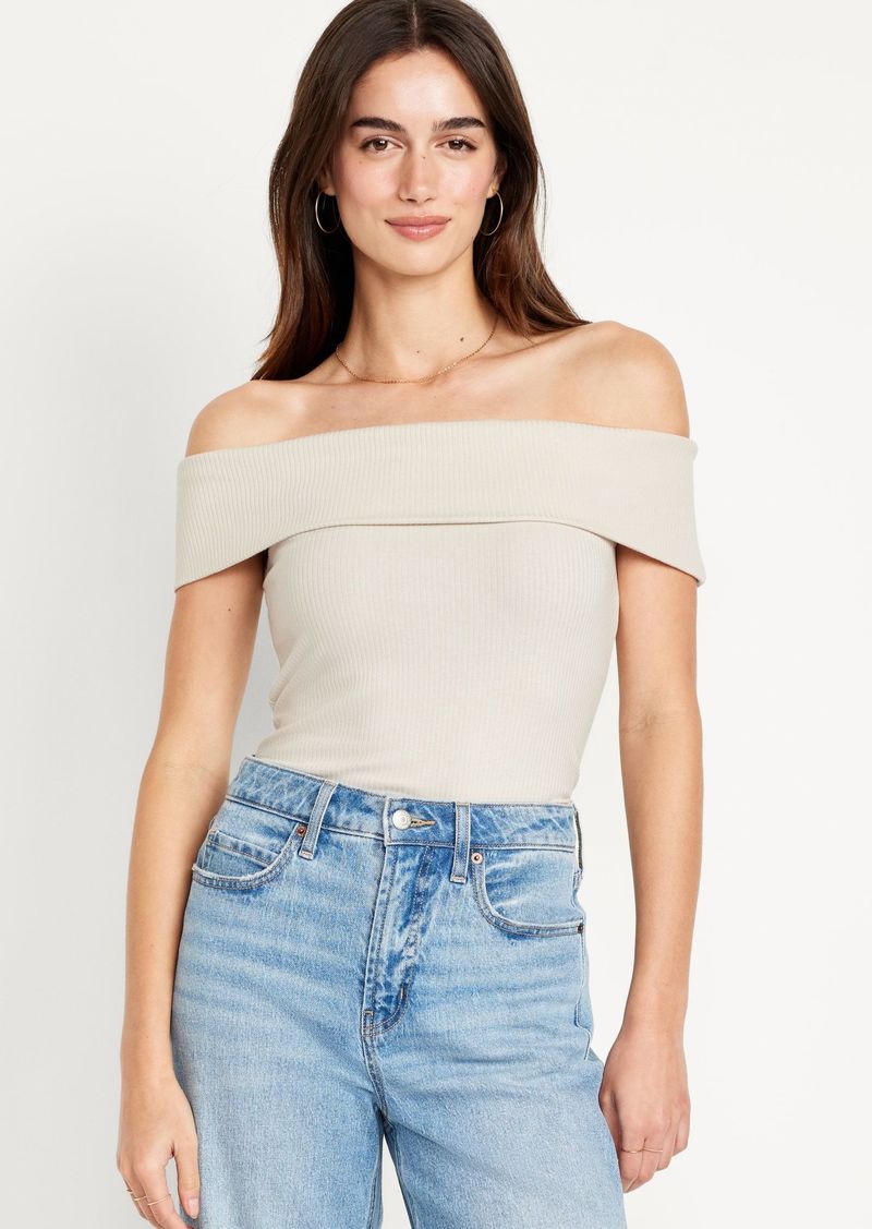 Old Navy Off-Shoulder Ribbed Top