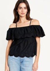 Old Navy Off-Shoulder Cutwork Top