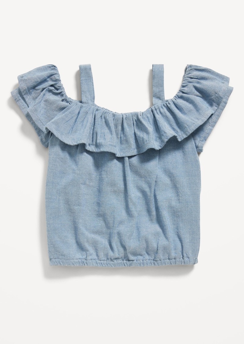 Old Navy Off-The-Shoulder Ruffled Chambray Top for Baby