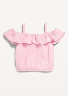 Old Navy Off-The-Shoulder Ruffled Jacquard-Knit Top for Baby