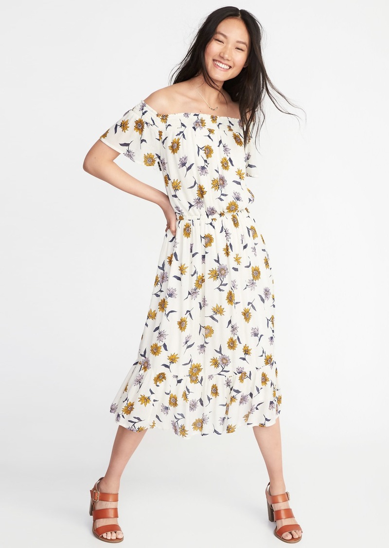 waist defined midi dress