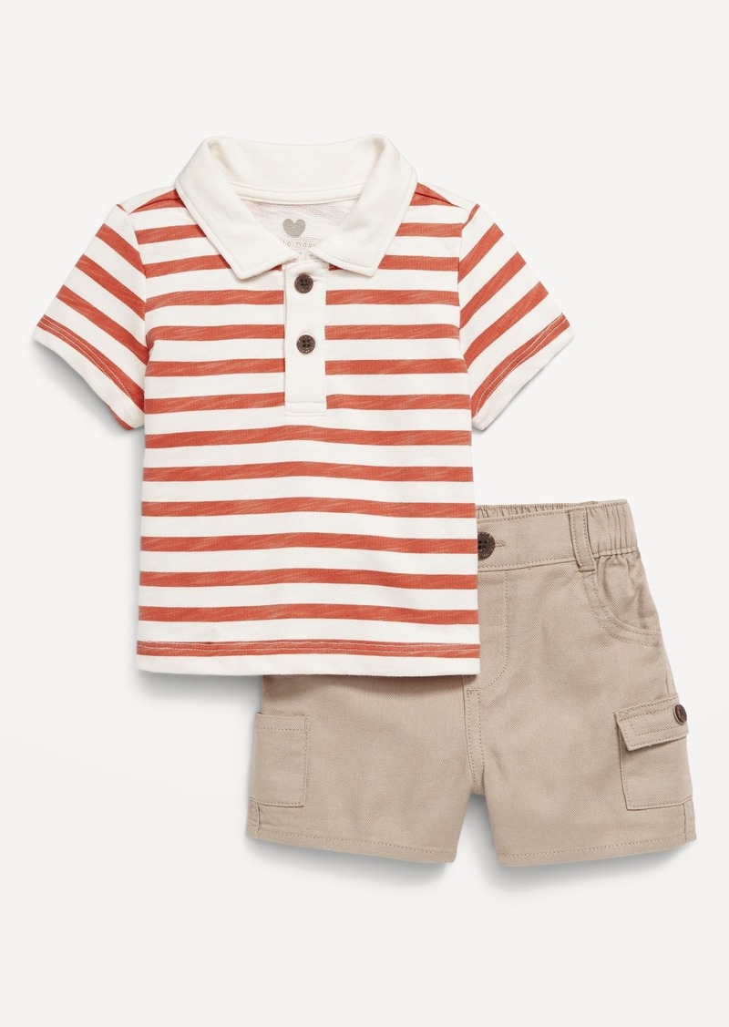 Old Navy Little Navy Organic-Cotton Polo Shirt and Shorts Set for Baby