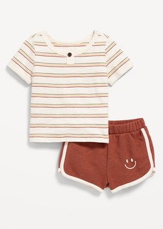 Old Navy Little Navy Organic-Cotton T-Shirt and Shorts Set for Baby