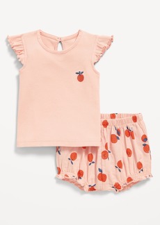 Old Navy Little Navy Organic-Cotton Top and Shorts for Baby