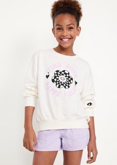 Old Navy Oversized Crew-Neck Graphic Tunic Sweatshirt for Girls