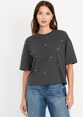 Old Navy Oversized Crew-Neck Embellished T-Shirt