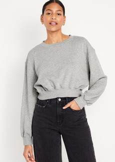 Old Navy Oversized Crop Fleece Sweatshirt