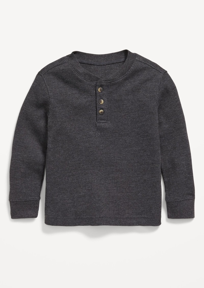 Old Navy Long-Sleeve Thermal-Knit Henley T-Shirt for Toddler Boys