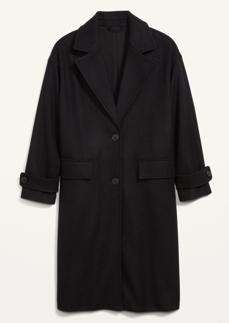 Oversized Soft-Brushed Button-Front Coat for Women - 60% Off!