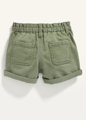 Old Navy Paperbag-Waist Pull-On Twill Shorts for Toddler Girls