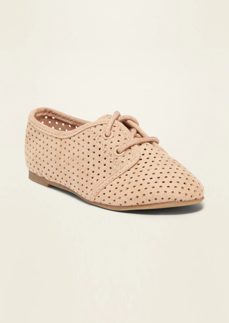 Slordig nieuwigheid geest Old Navy Perforated Faux-Suede Oxford Shoes for Toddler Girls | Shoes