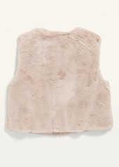 Old Navy Pink Faux-Fur Cropped Vest for Toddler Girls