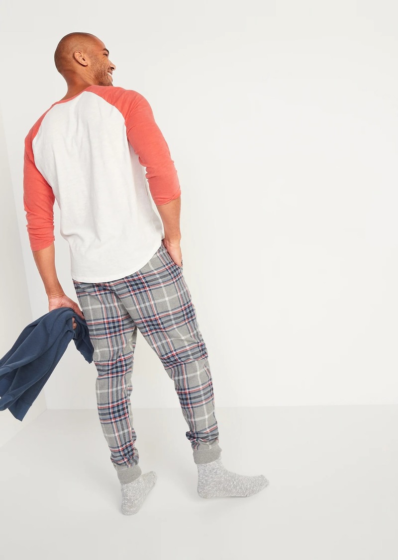 men flannel joggers