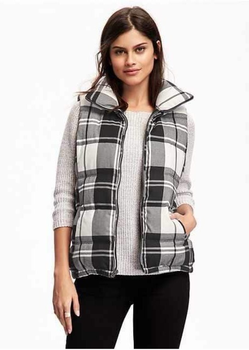 Old Navy Plaid Frost Free Vest for Women | Outerwear