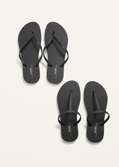 Old Navy Flip-Flop/T-Strap Sandals Variety 2-Pack (Partially Plant-Based)