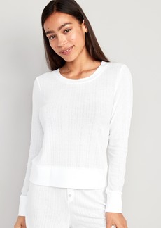 Old Navy Pointelle-Knit Cropped Pajama Top