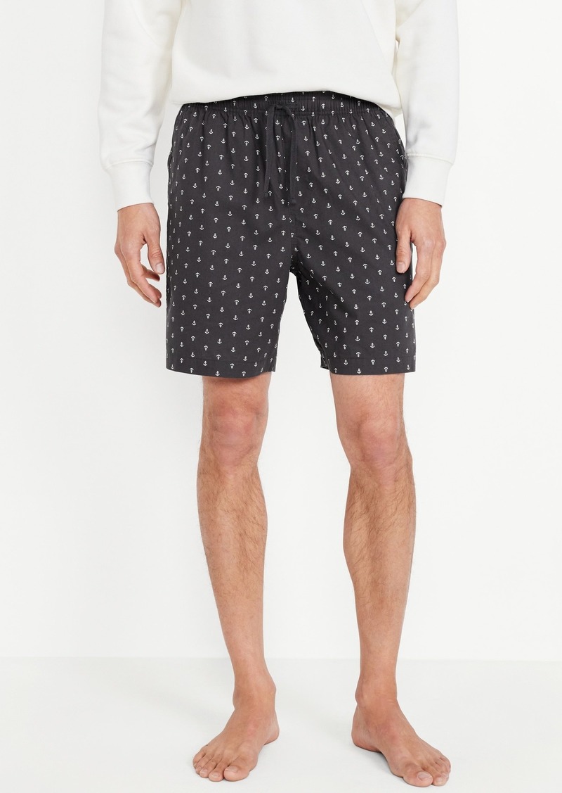 Old Navy Poplin Pajama Shorts -- 7-inch inseam