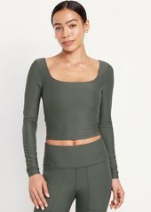 Old Navy PowerSoft Long-Sleeve Crop Support Top