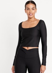 Old Navy PowerSoft Long-Sleeve Crop Support Top