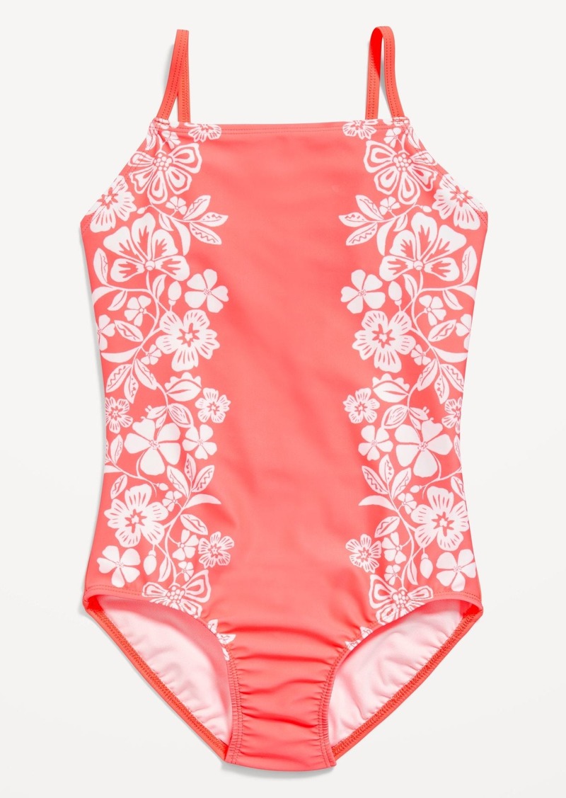 Old Navy Printed Back-Cutout One-Piece Swimsuit for Girls