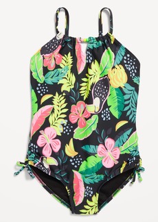 Old Navy Printed Bead-Cutout One-Piece Swimsuit for Girls