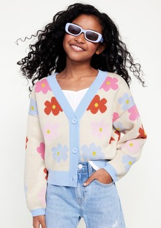 Old Navy Printed Button-Front Cardigan Sweater for Girls