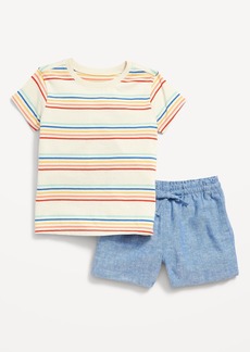 Old Navy Printed Crew-Neck T-Shirt & Pull-On Shorts for Toddler Girls