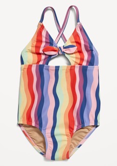 Old Navy Printed Cutout One-Piece Swimsuit for Toddler Girls