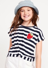 Old Navy Printed Short-Sleeve Twist-Front T-Shirt for Girls