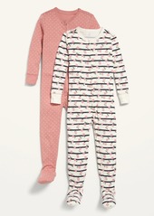 Old Navy Unisex Printed Footie Pajama One-Piece 2-Pack for Toddler & Baby