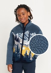 Old Navy Printed Full-Zip Sherpa Jacket for Boys