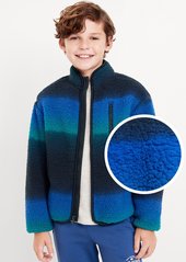 Old Navy Printed Full-Zip Sherpa Jacket for Boys