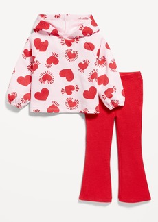Old Navy Hoodie and Flare Leggings Set for Toddler Girls