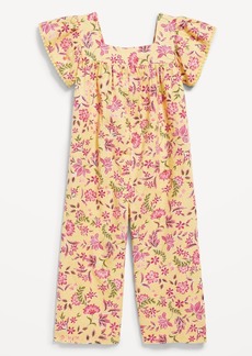 Old Navy Printed Linen-Blend Wide-Leg Jumpsuit for Toddler Girls