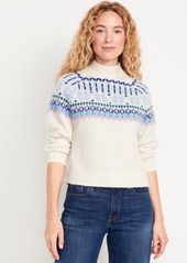 Old Navy Holiday Print Mock-Neck Sweater