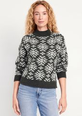 Old Navy Holiday Print Mock-Neck Sweater