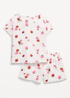 Old Navy Printed Pajama Top and Shorts Set for Girls