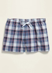 Patterned Flannel Boxer Pajama Shorts for Women -- 2.5-inch inseam