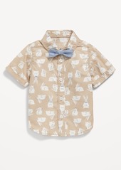 Old Navy Printed Poplin Shirt & Bow-Tie Set for Baby