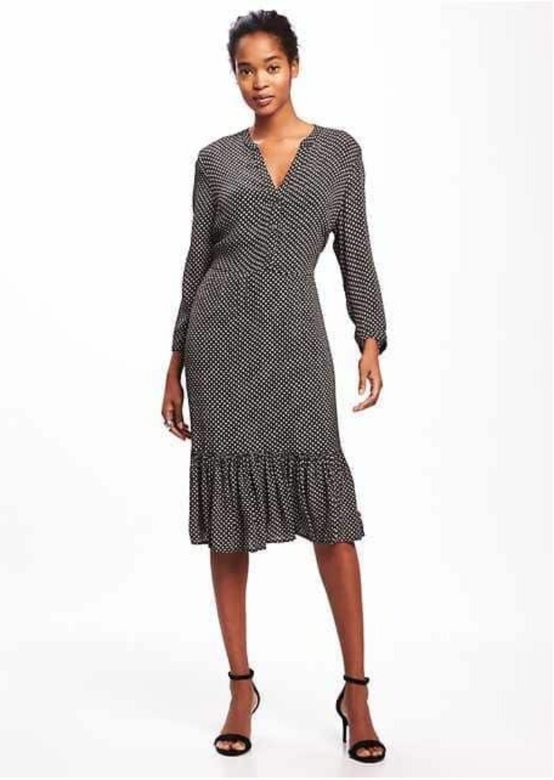  Old  Navy  Printed Ruffle Hem Shirt  Dress  for Women Dresses 