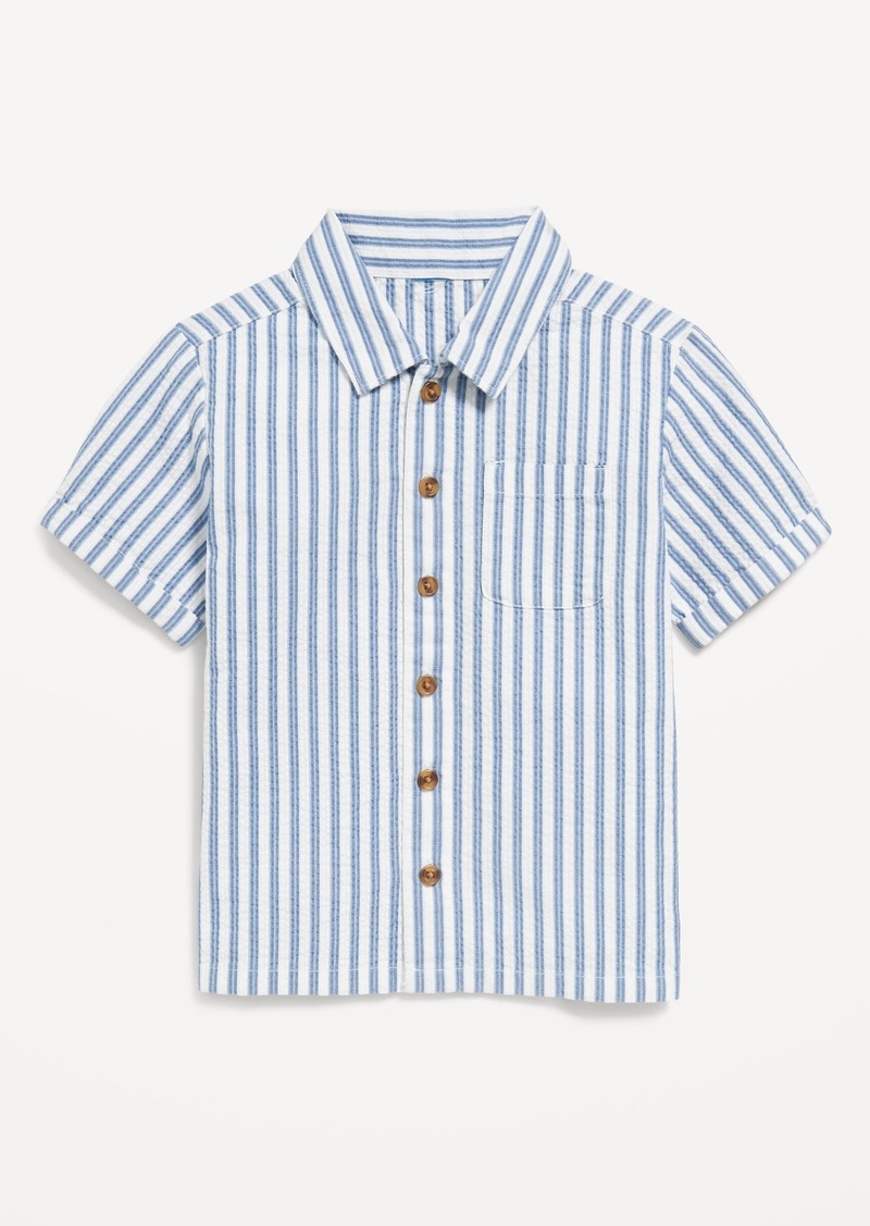 Old Navy Printed Short-Sleeve Pocket Shirt for Toddler Boys
