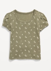 Old Navy Printed Short-Sleeve Pointelle Top for Girls