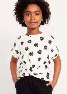 Old Navy Printed Short-Sleeve Twist-Front T-Shirt for Girls