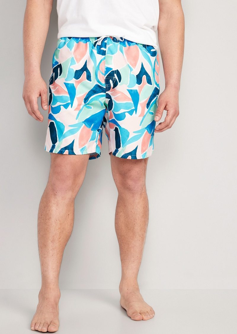 Old Navy Printed Swim Trunks --7-inch inseam