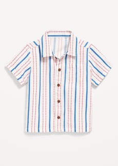 Old Navy Printed Textured Pocket Shirt for Toddler Boys
