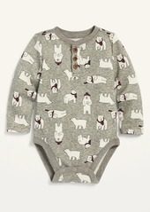 Old Navy Unisex Printed Thermal Henley Bodysuit for Baby