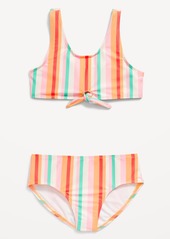 Old Navy Printed Tie-Front Bikini Swim Set for Girls