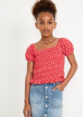 Old Navy Puff-Sleeve Smocked Top for Girls