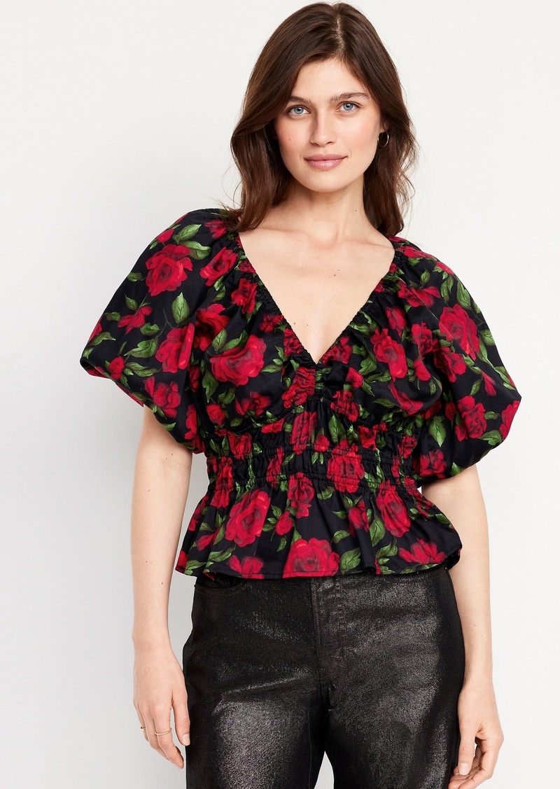 Old Navy Puff-Sleeve Top