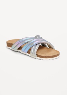 Old Navy Puffy Faux-Leather Slide Sandals for Girls